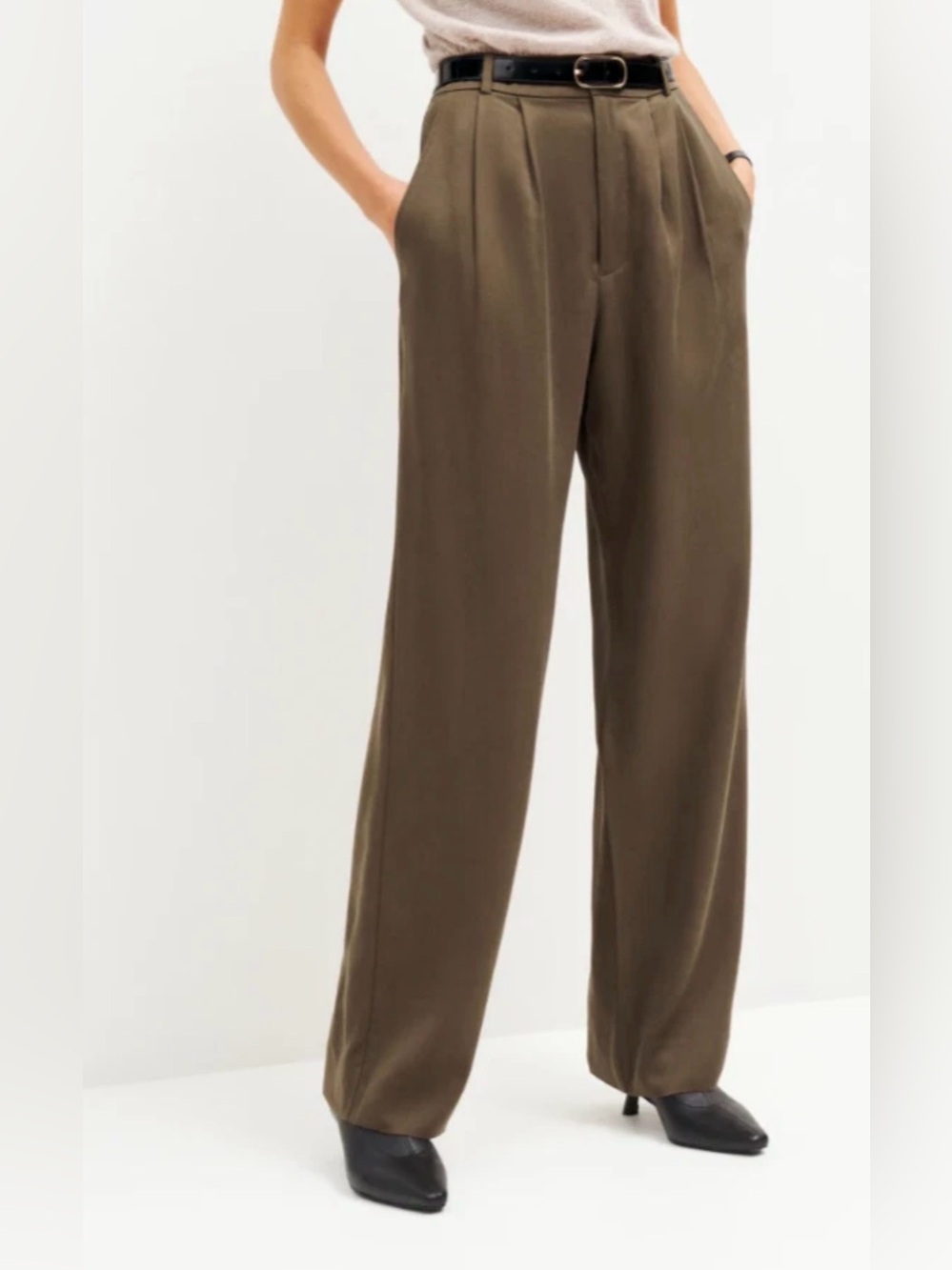 Reformation Mason Pants sz 6 Woodland Brown